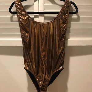 Metallic rave body suit